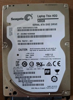 Seagate ST500LM021 Disque Dur Interne 500Go SATA III 2,5" Laptop Thin  - Photo 1/4