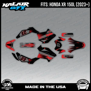 Graphics Decal Kit for Honda XR150L XR 125L ( 2023+) Evader Series - Red Shift - Picture 1 of 4