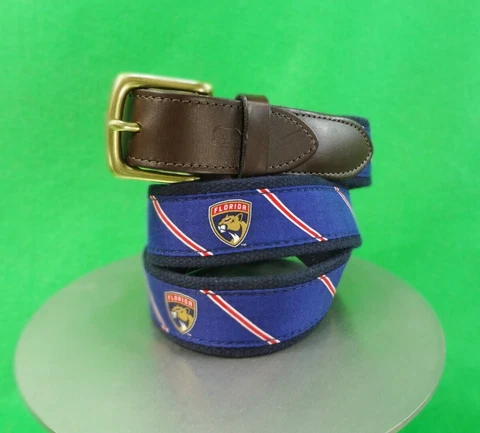Florida Panthers NHL Vineyard Vines Leather / ribbon belt 36 Cover