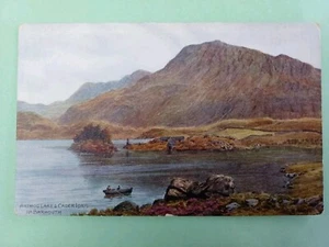 POST CARD SALMON AR QUINTON 2228 ARTHOG LAKE & CADER IDRIS, NEAR BARMOUTH - Picture 1 of 2