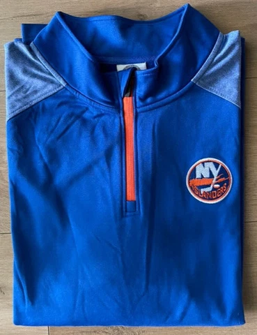 NHL NY Islanders long sleeve sweatshirt half zip pullover BLUE/ORANGE XL NWT Cover