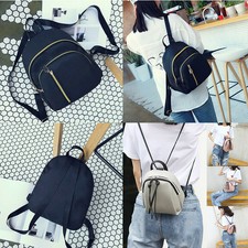 Fashion Women Girl Small Backpack Travel Black Nylon Handbag Shoulder Bag Gift