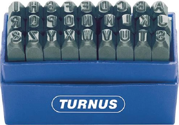 TURNUS Handschlagstempel Stahl Buchstaben-Satz A-Z und &-Zeichen Höhe 2-10mm