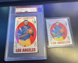 1969 Topps #1 Wilt Chamberlain PSA Authentic & 1996 Topps Refractor Reprint 9/50 - Bild 1 von 6