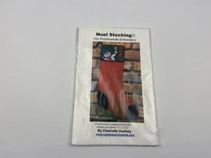 Noel Stocking Punch Needle Pattern by Charlotte Dudney Russian Snowman - Picture 1 of 3