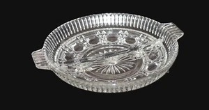 Vintage Federal Glas Windsor Knopf und Rohr geteilt Relish Nuss Süßigkeiten Schale - Bild 1 von 7