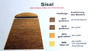 Läufer ringsum gekettelt Sisal goldbraun Breite 80 cm Meterware - Bild 1 von 3