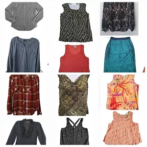 Bundle Lot 12 Women SIZE S Career Casual MIX LOT 11 Tops Blouse 1 Knee L Skirt - Picture 1 of 24