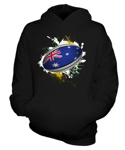 AUSTRIA RUGBY BALL KIDS HOODIE HOODIE BOYS GIRLS TODDLER - Picture 1 of 14