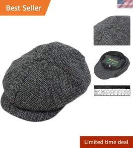 Authentic Irish Newsboy Cap, 100% Genuine Irish Made Tweed Hat, Traditional 8... - Picture 1 of 5