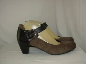 PERLATO Escarpins à bride P.40 (chausse grand) Cuir et Daim - Imagen 1 de 9