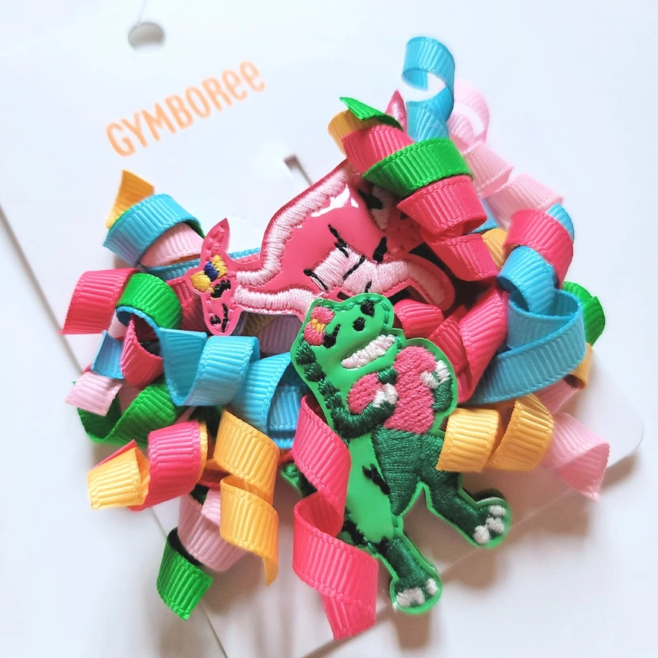 Gymboree Dino Mite Dinosaur Curlies Curly Barrette Set NWT 2022 - Image 1 of 2