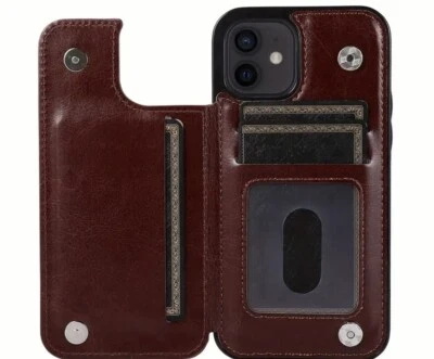 Nueva funda tipo billetera para tarjeta iPhone plisada (verde) para 13 Pro Max Foto 1 de 2