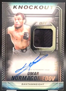 2024 TOPPS UFC KNOCKOUT UMAR NURMAGOMEDOV AUTO RELIC PATCH /75 - Picture 1 of 2