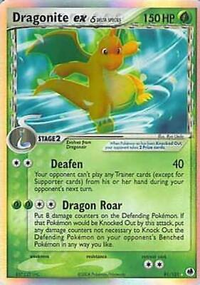 Dragonite ex (Delta Species) - 91/101 - Ultra-Rare Dragon Frontiers Pokemon MP