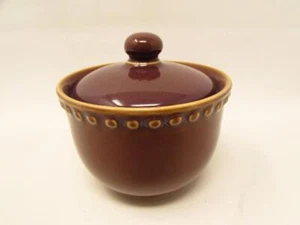 Reactic Plum by Dansk Sugar Bowl Embossed Beads, Plum, Plain Center b96 - Picture 1 of 2