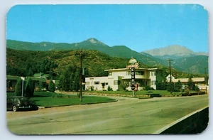 Rainbow Court Motel in Colorado Springs CO 1950er Postkarte - Bild 1 von 2