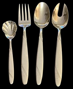 Oneida 4-teiliges Hostessen-Set RISOTTO Edelstahl Besteck Serviergabel Löffel Zuckerschale - Bild 1 von 5