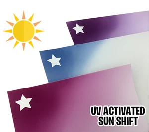 SunShift Adhesive Vinyl Changes colors in the Sun UV Color Changing Vinyl Cricut - Picture 1 of 4