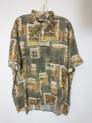 Natural Issue Hawaiian Shirt Button Down Up Mens Size XXL Window Lily Flower  - Image 1 of 4