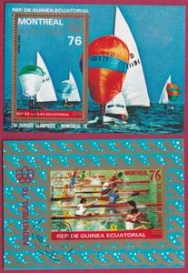 Äquatorialguinea Block 209 und 210 gestempelt, Olympische Montreal - Wassersport - Bild 1 von 1