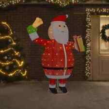 Papá Noel de Navidad decorativo con LEDs tela lujosa 180 cm vidaXL