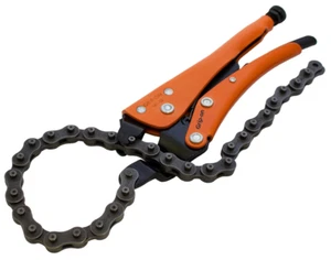 18110 10-Inch Chain Clamp Locking Pliers in Orange Epoxy - Picture 1 of 4