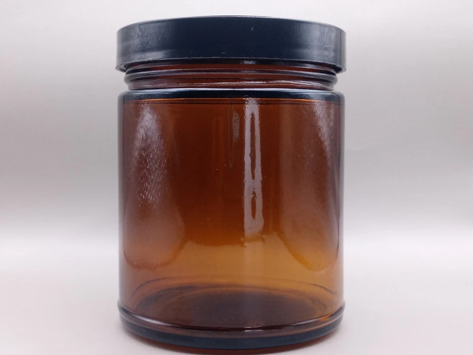 2oz 4oz and 8oz PET Plastic jars with Lid From 3 Pack to Bulk Amber - Image 1 of 1
