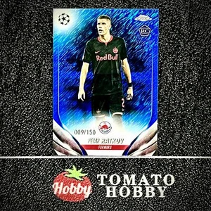 TOPPS CROMO UEFA 2023-24 PETAR RATKOV RC/150 REFRACTOR BRILLO AZUL SALZBURGO - Imagen 1 de 2