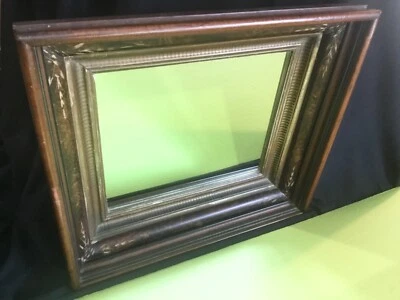 Antique Victorian Eastlake Aesthetic Movement Deep Well Incised Frame Mirror - Image 1 of 4