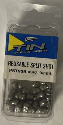 Disparo dividido reutilizable estaño por peso bala PBTSSR #3/0 42 EA Foto 1 de 3