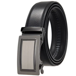 Leisure HJones Men's Leather Belt Automatic Buckle Belt Ratchet Strap Suit Belts - Bild 1 von 4