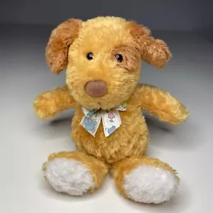 Soft Dreams Brown Tan Puppy Dog Plush 5.5” Small Mini White Pastel Sheep Ribbon - Picture 1 of 11