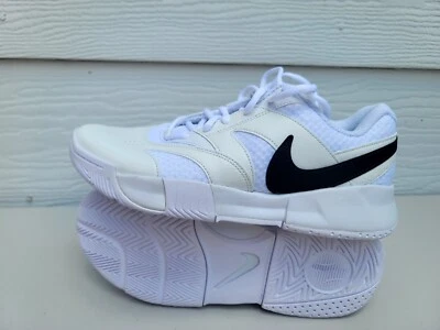NEW NIKE WOMEN'S NIKE COURT LITE 4 FD6575 100 WHITE/BLACK SZ 10 - Image 1 of 4