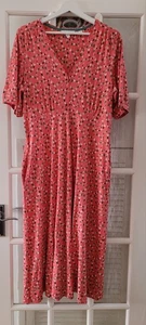 WHITE STUFF Megan Jersey Coral Midi Dress. Size UK 14. *NEW* RRP £65 - Picture 1 of 12