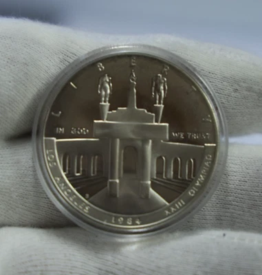 1984 S US Olympic Proof Commemorative Dollar $1 - Image 1 of 2