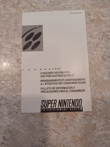 Super Nintendo Entertainment System Consumer Information Booklet SNES Original - Bild 1 von 3