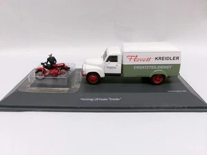 SCHUCO Maßstab 1:43 HANOMAG L28 KASTEN "KREIDLER".....LKW..MOTORRAD..FAHRER - Bild 1 von 6