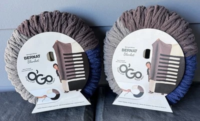 Bernat Blanket O’go Super Bulky 220 Yards Yarn 10.5 Oz London 42018 Lot Of 2 - Image 1 of 4