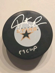 Coppa Pat Verbeek firmata autografata Dallas Stars Puck '99 scritta certificata JSA - Foto 1 di 2