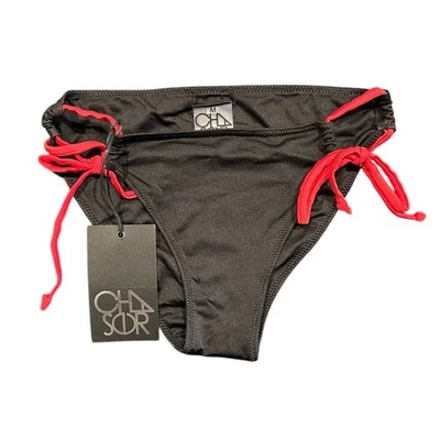 NWT Chaser Bikini Bottom – Black and Rainbow Stripe, Women’s Medium - Image 1 of 4
