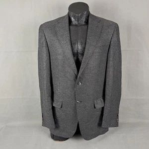 Hart Schaffner Marx Sportcoat 42L Men Wool Blend Nailhead Blazer Suit Jacket - Picture 1 of 15