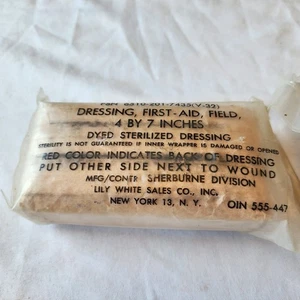 Vintage Dressing,First Aid,Field Individual Troop, Camouflaged FSN 6510-201-7455 - Picture 1 of 2