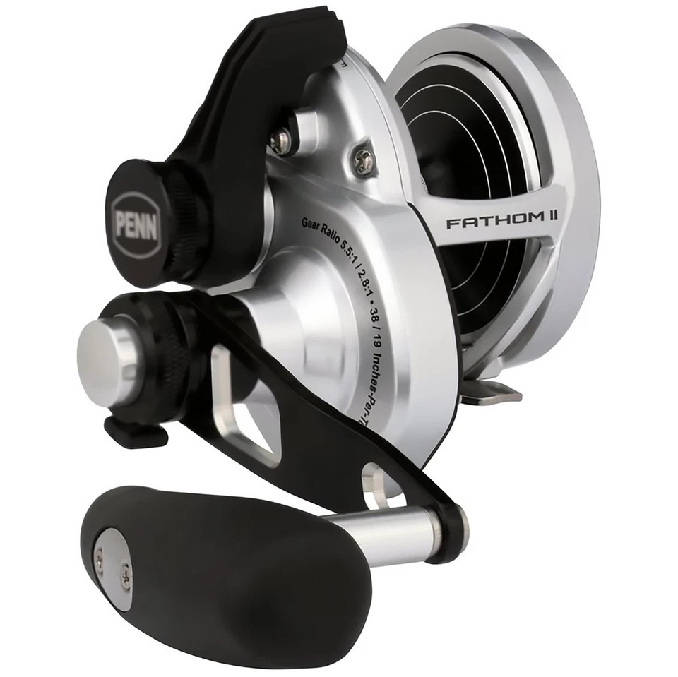PENN Internazionale Fathom II 2 Speed 15xnld2 Cucchiaino Reel Pesca IN Mare New - Immagine 1 di 1