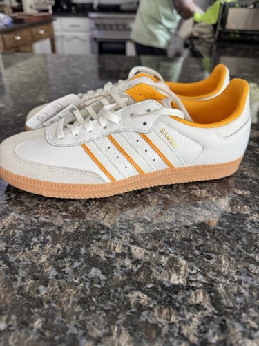 Adidas Samba OG IH5582 Sneakers US Uomo 7 Bianco 3 Strisce Scarpe Pelle IH5582