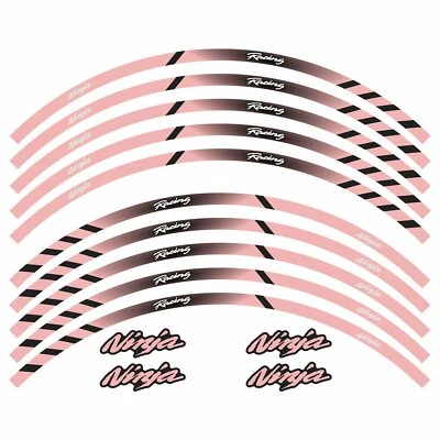 For Kawasaki Ninja 17" Motor Reflective Wheel Rim Tape Decal Stripes Sticker Foto 1 de 4