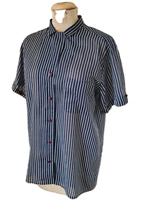 Cacharel chemise manches courtes coton VINTAGE 70 80 Cacharel blouse T.40 size M - Picture 1 of 11