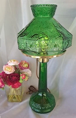 Vintage Chianti Italian Green Glass Bottle Lamp WORKS - Image 1 of 4