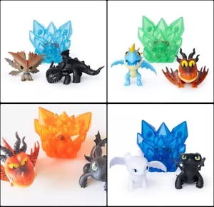 Licensed How to Train Your Dragon Mini Figures Gift Packs w/ Light-Up Crystal - Picture 1 of 36