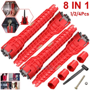 1-4X Wasserhahn Spüle Installateur Multitool Rohrzange für Klempner Hausbesitzer Schraubenschlüssel - Bild 1 von 17